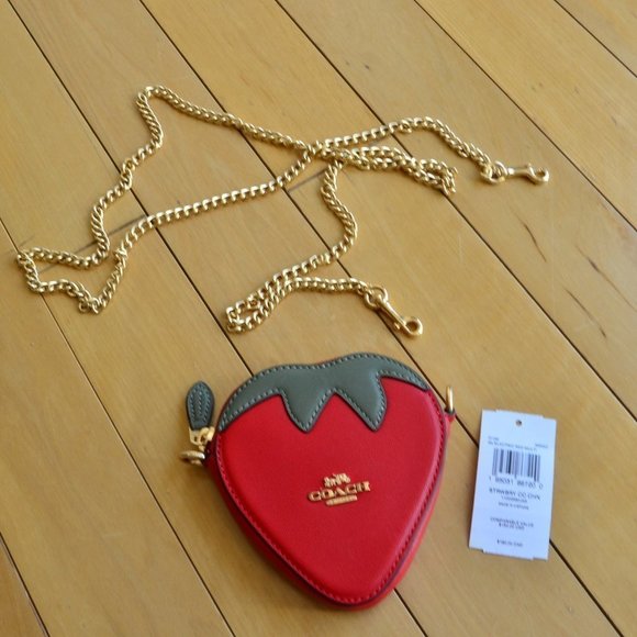 Coach Accessories Coach Ci82 Strawberry Coin Case Poshmark